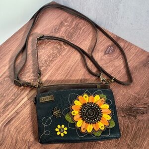 Chala | Mini crossbody purse sunflower bee with convertible strap